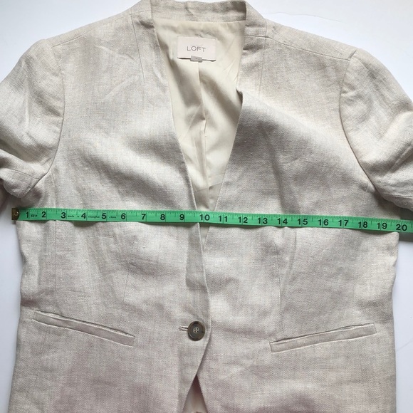 Anne Taylor LOFT Linen Collarless Jacket - Picture 12 of 14